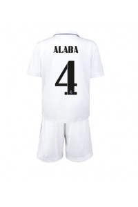 Real Madrid David Alaba #4 Babytruitje Thuis tenue Kind 2022-23 Korte Mouw (+ Korte broeken)
